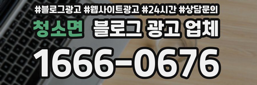 청소면 블로그 광고 업체