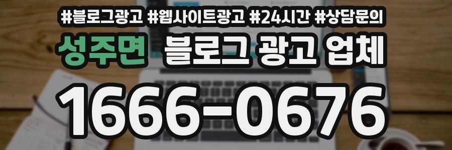 성주면 블로그 광고 업체
