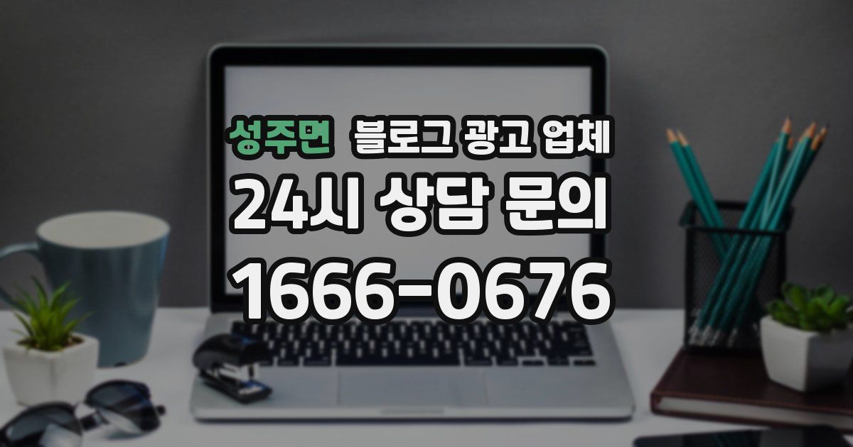 성주면 블로그 광고 업체