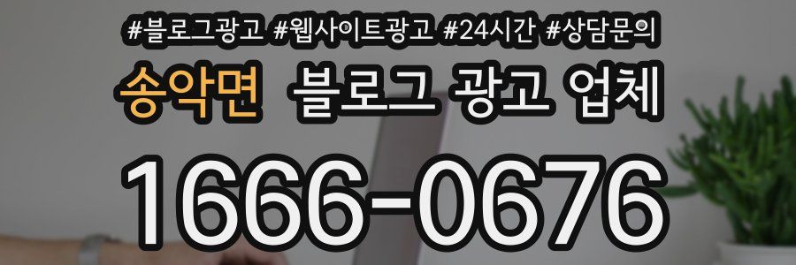 송악면 블로그 광고 업체