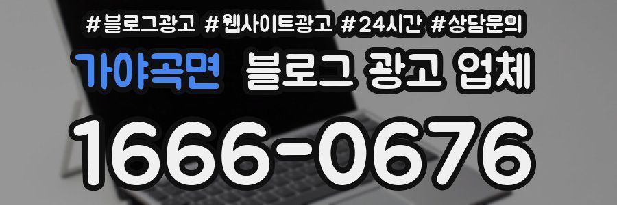 가야곡면 블로그 광고 업체