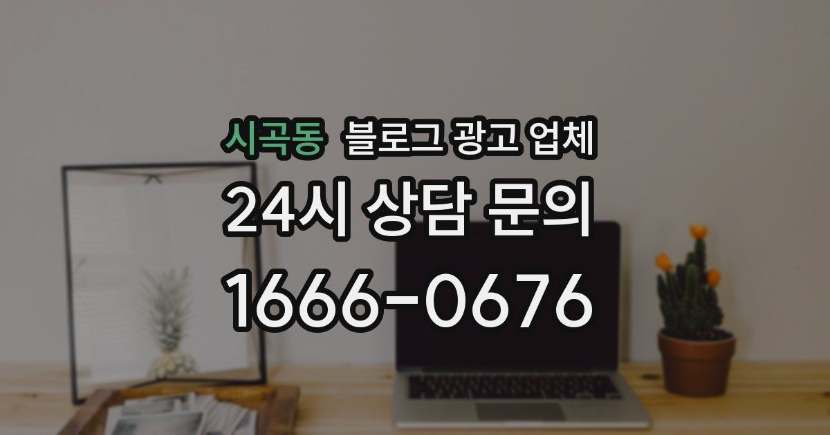 시곡동 블로그 광고 업체
