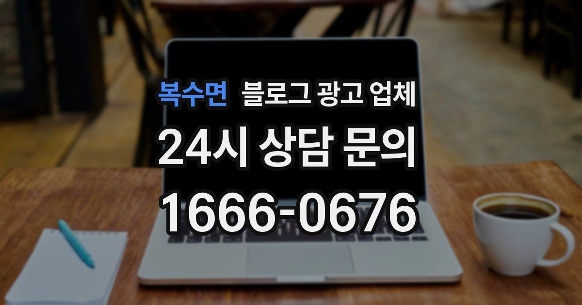 복수면 블로그 광고 업체