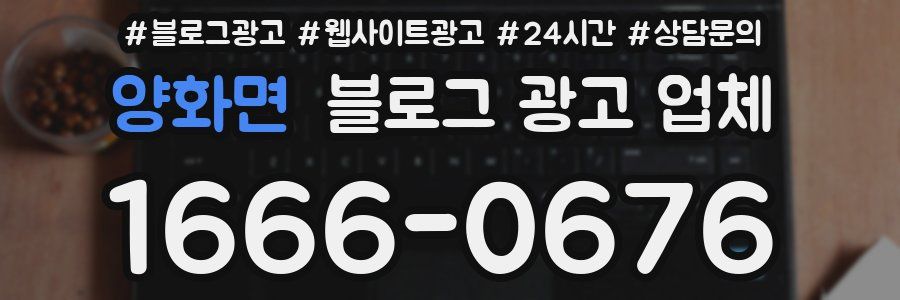 양화면 블로그 광고 업체