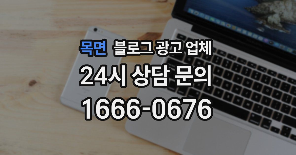 목면 블로그 광고 업체
