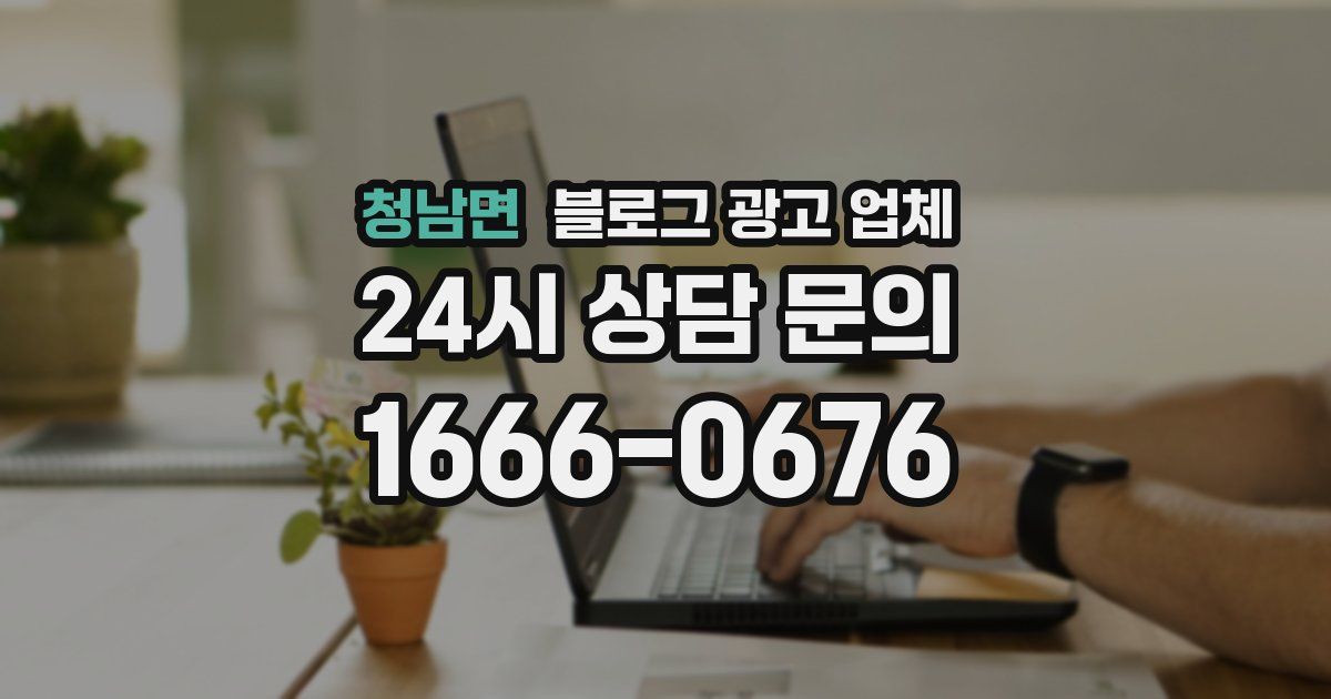 청남면 블로그 광고 업체