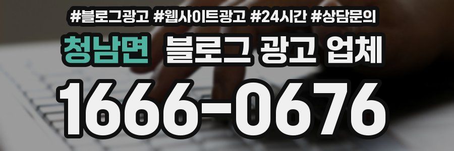 청남면 블로그 광고 업체