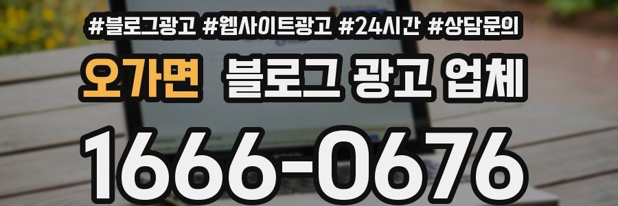 오가면 블로그 광고 업체