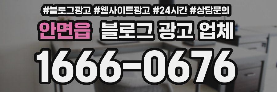 안면읍 블로그 광고 업체