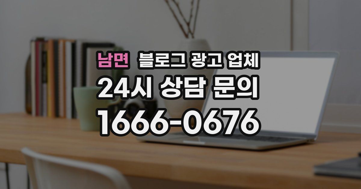 남면 블로그 광고 업체