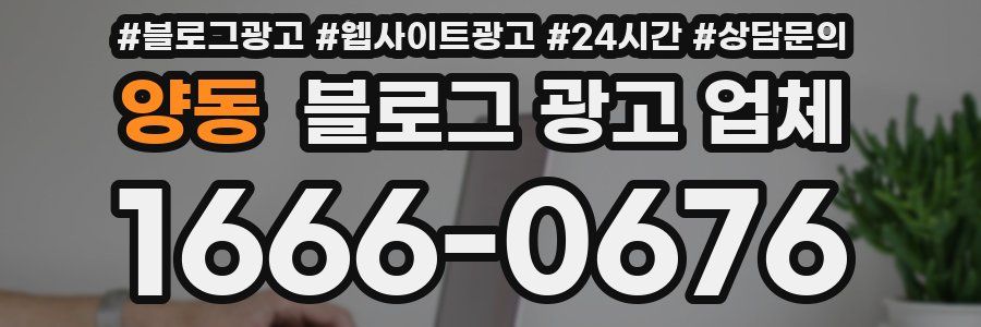 양동 블로그 광고 업체