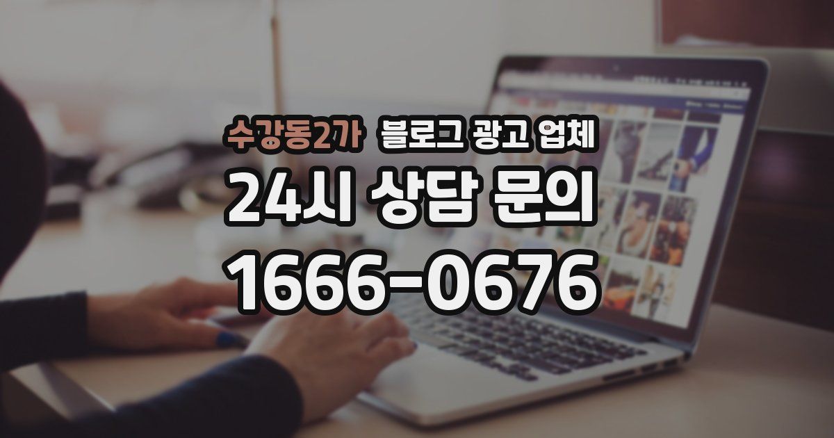 수강동2가 블로그 광고 업체
