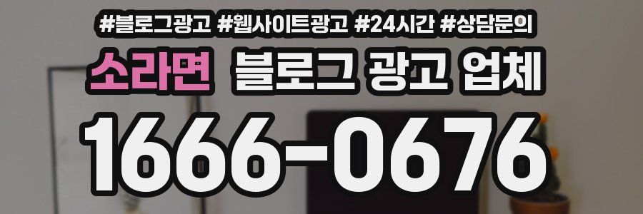 소라면 블로그 광고 업체