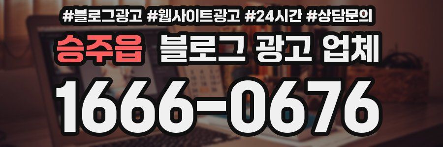 승주읍 블로그 광고 업체