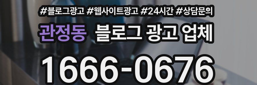 관정동 블로그 광고 업체