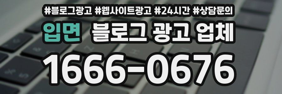 입면 블로그 광고 업체