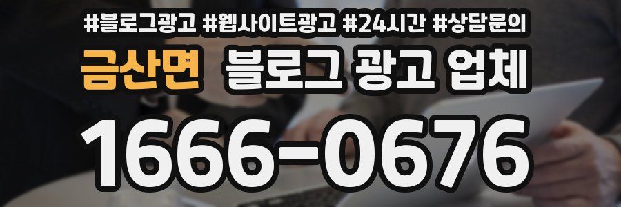 금산면 블로그 광고 업체