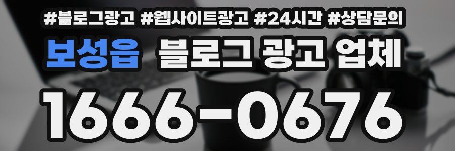 보성읍 블로그 광고 업체