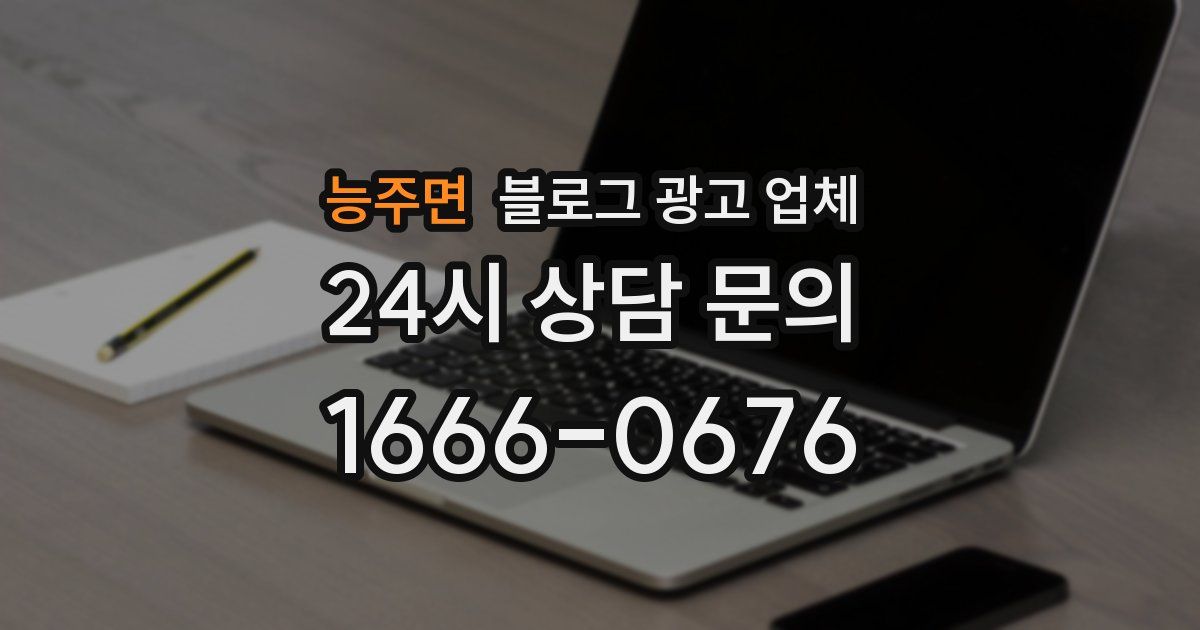능주면 블로그 광고 업체