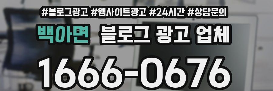백아면 블로그 광고 업체