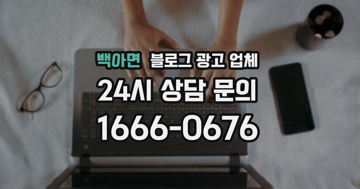 백아면 블로그 광고 업체