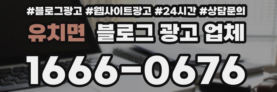 유치면 블로그 광고 업체