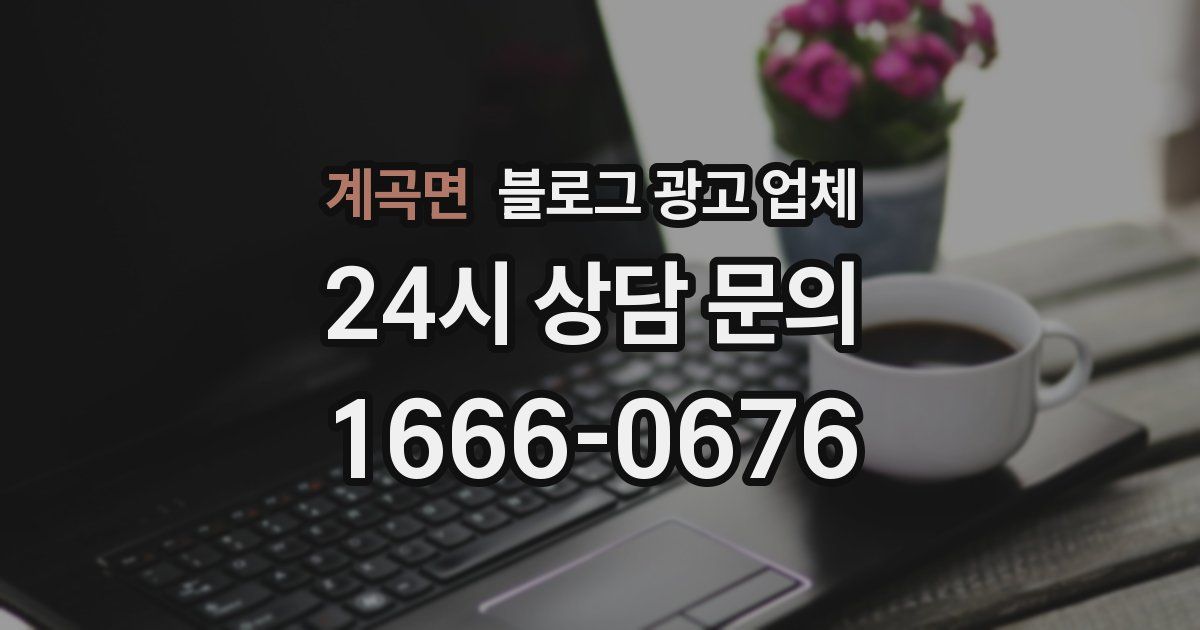 계곡면 블로그 광고 업체
