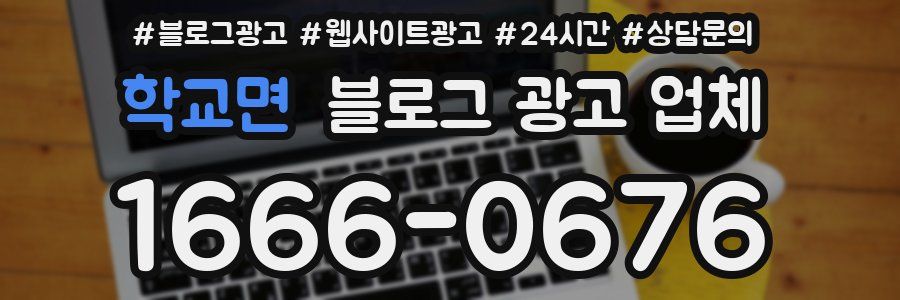 학교면 블로그 광고 업체