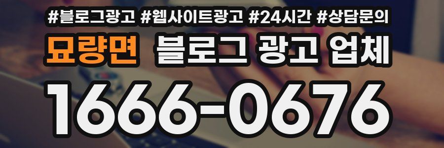 묘량면 블로그 광고 업체