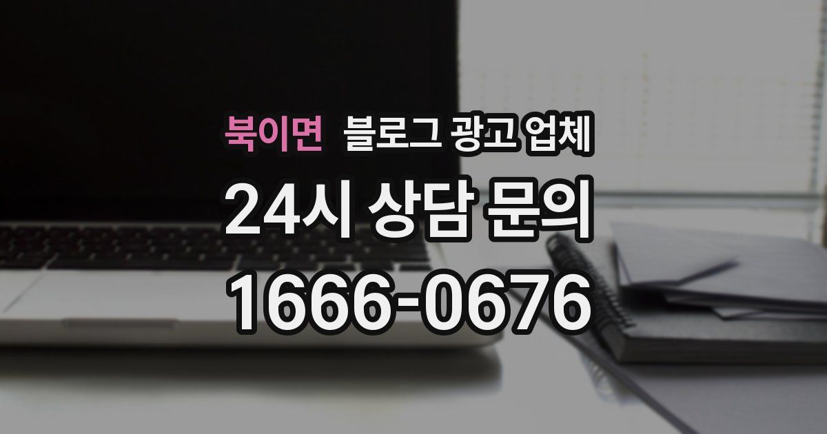 북이면 블로그 광고 업체