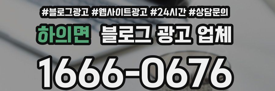 하의면 블로그 광고 업체