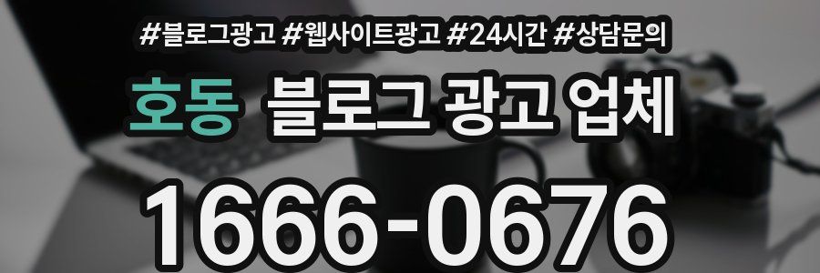 호동 블로그 광고 업체