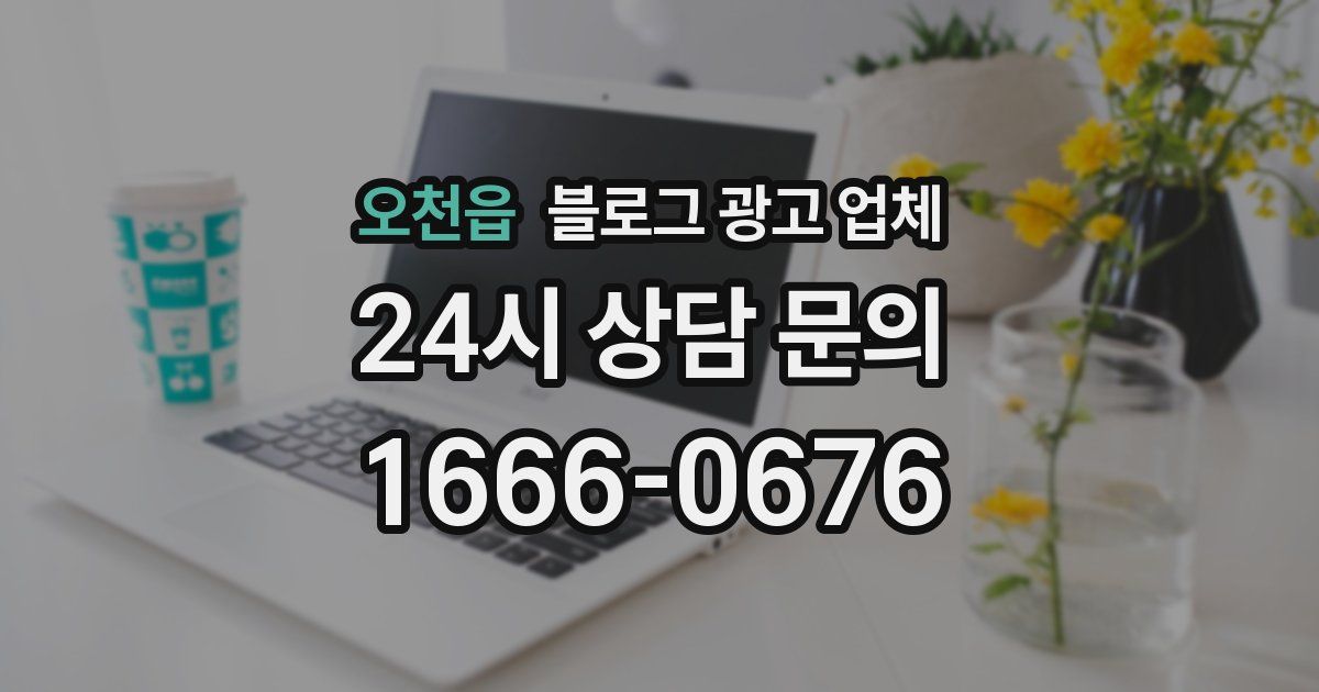 오천읍 블로그 광고 업체