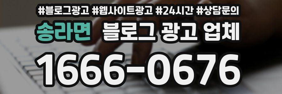 송라면 블로그 광고 업체