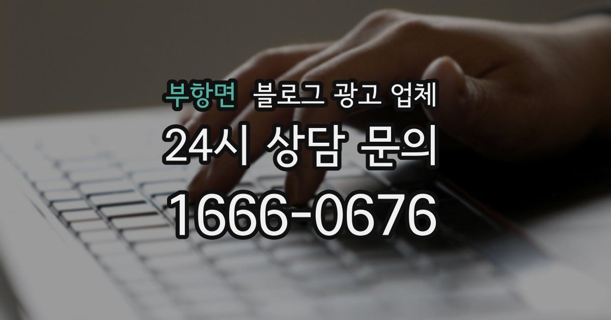 부항면 블로그 광고 업체