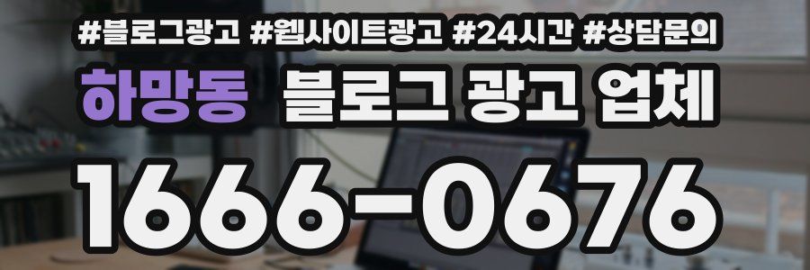 하망동 블로그 광고 업체