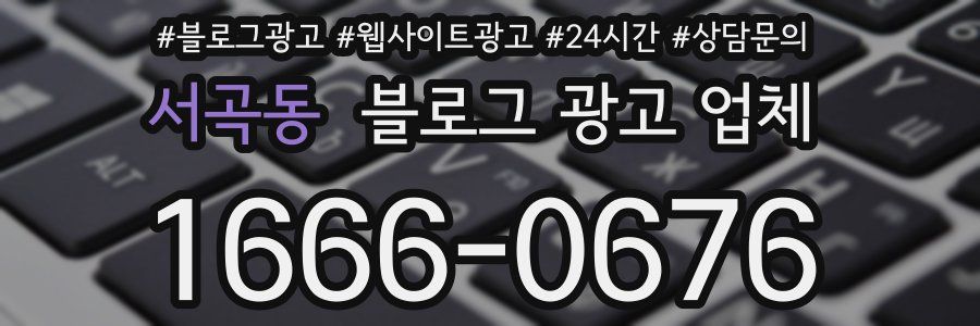 서곡동 블로그 광고 업체