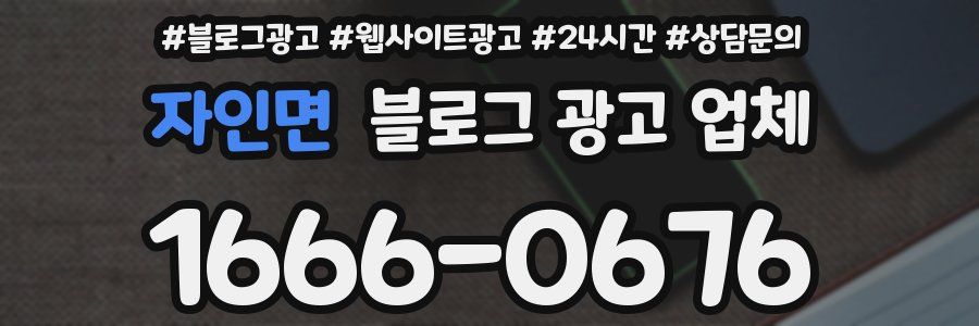자인면 블로그 광고 업체