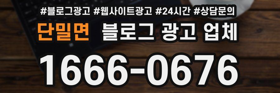 단밀면 블로그 광고 업체