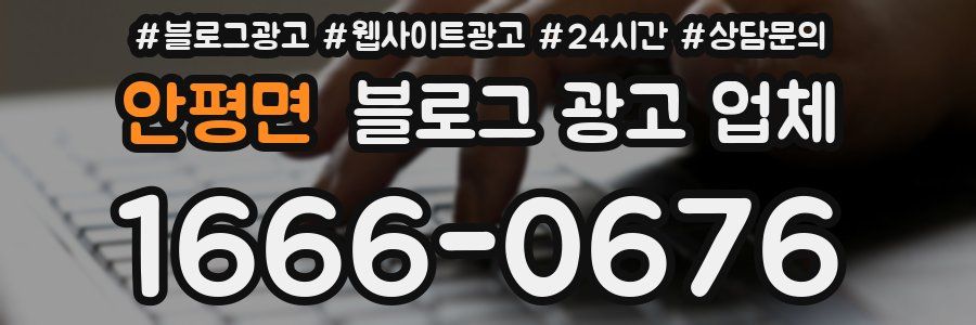 안평면 블로그 광고 업체
