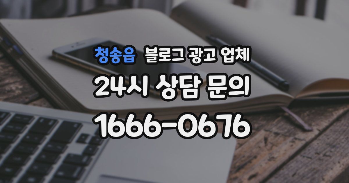 청송읍 블로그 광고 업체