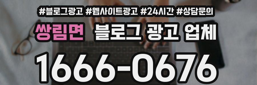 쌍림면 블로그 광고 업체