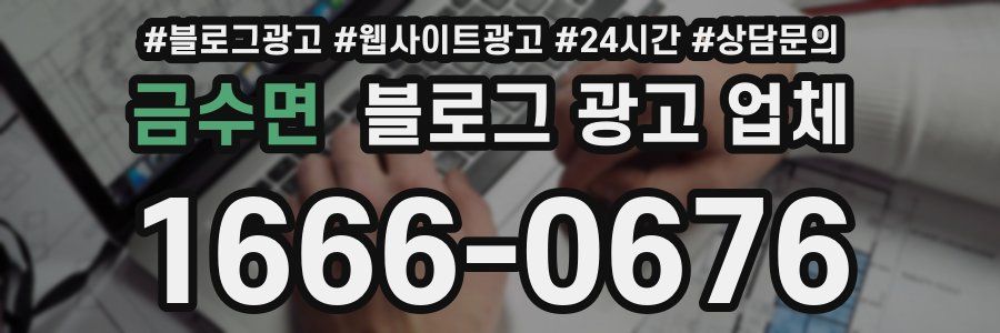 금수면 블로그 광고 업체