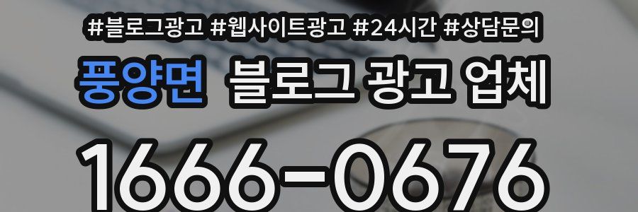 풍양면 블로그 광고 업체