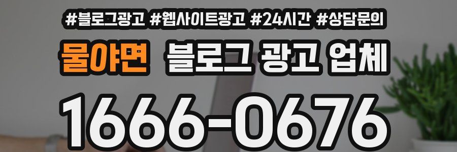 물야면 블로그 광고 업체
