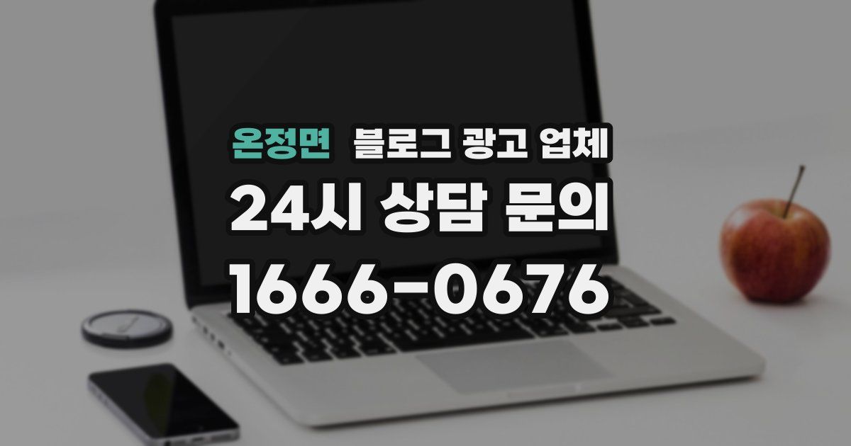 온정면 블로그 광고 업체