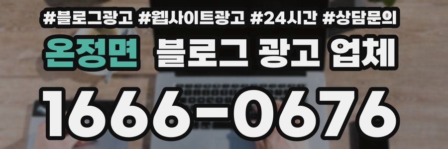온정면 블로그 광고 업체