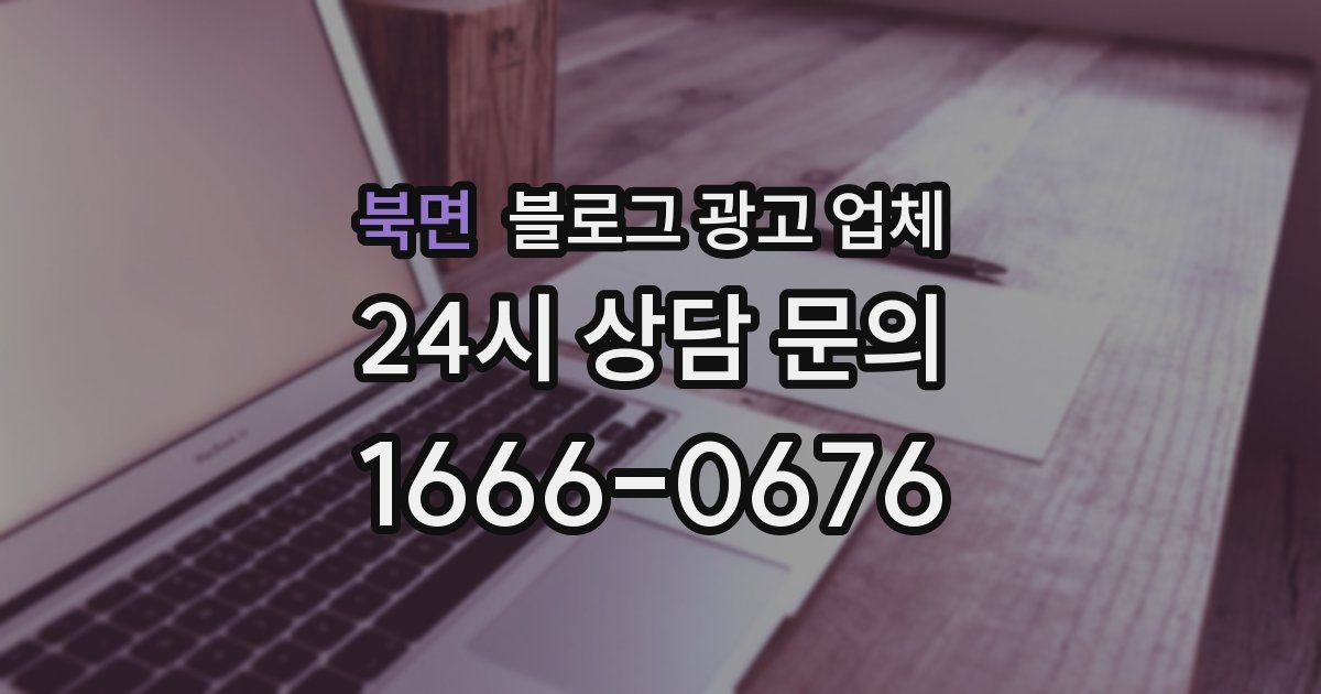 북면 블로그 광고 업체