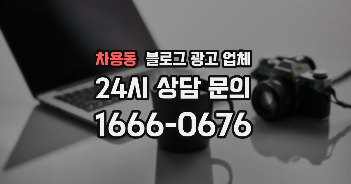 차용동 블로그 광고 업체