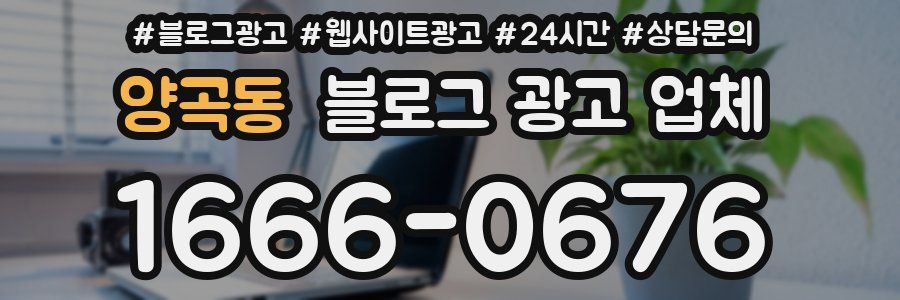 양곡동 블로그 광고 업체